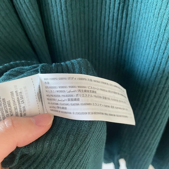 NWT Hollister Cozy Mockneck Mini Dress, Dark Green - Picture 5 of 9